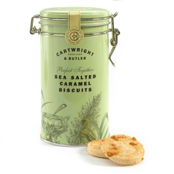 Blik met gezouten karamel koekjes